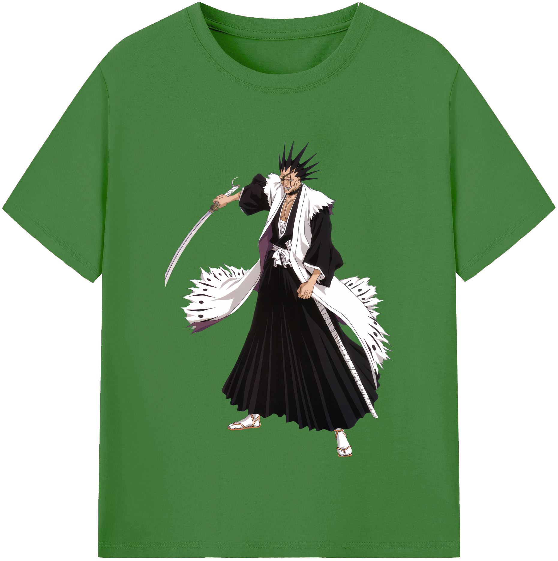 （画像用） ブリーチ ざらき けんぱち BLEACH Zaraki Kenpachi レディースカジュアルプリントTシャツ（綿100％）
